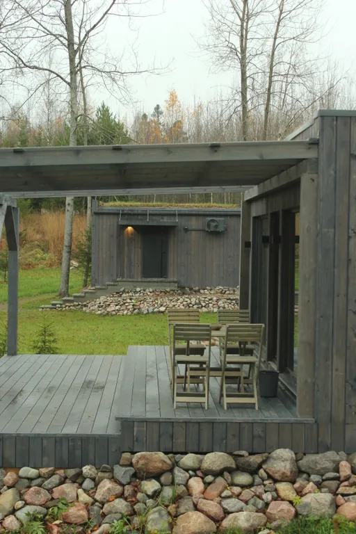 Коттедж Вилла Yksi c видом на озеро и зоной барбекю — Приозерск