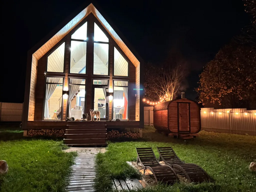 С дровяной сауной и видом на лес и закаты