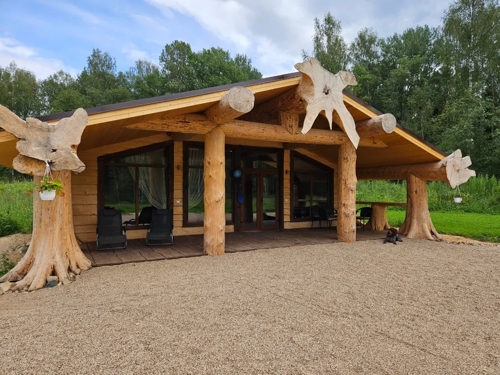 Коттедж Дом с панорамными окнами с купелью — аренда посуточно в Гагарин