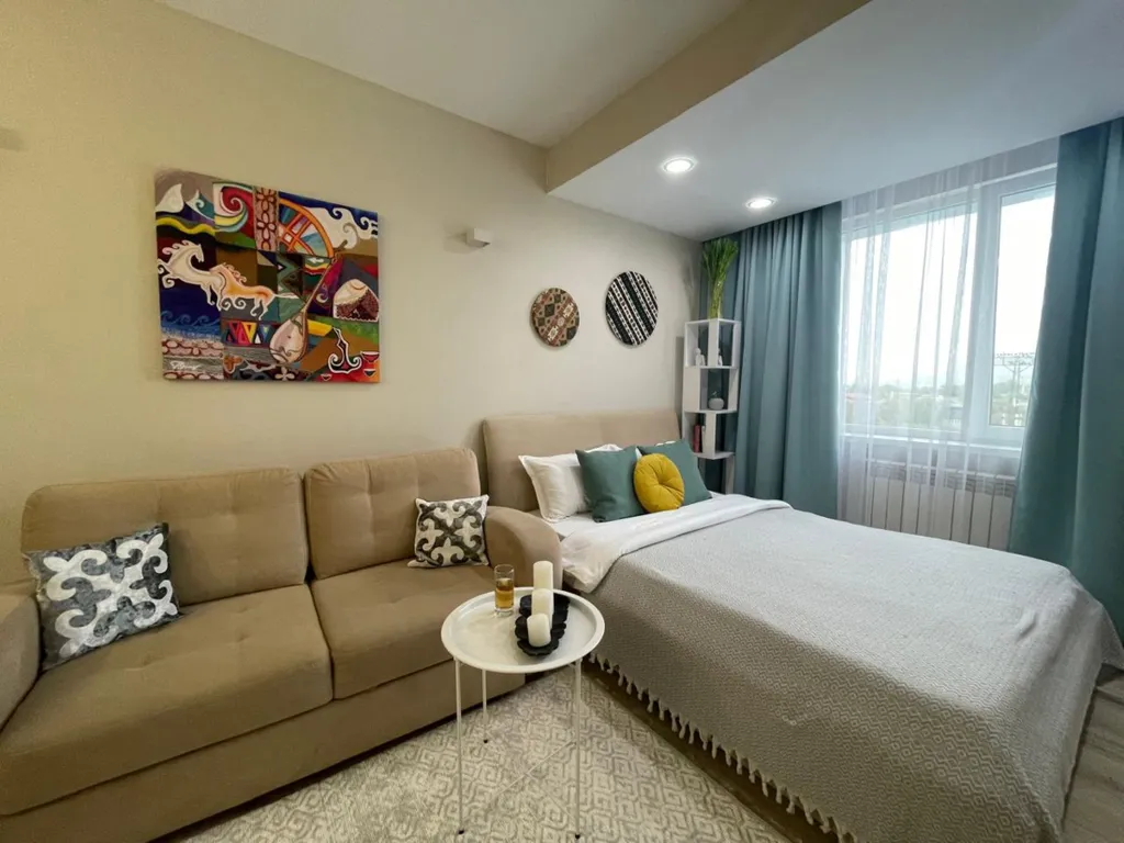 Этно студия Жетысу с прекрасным видом на горы