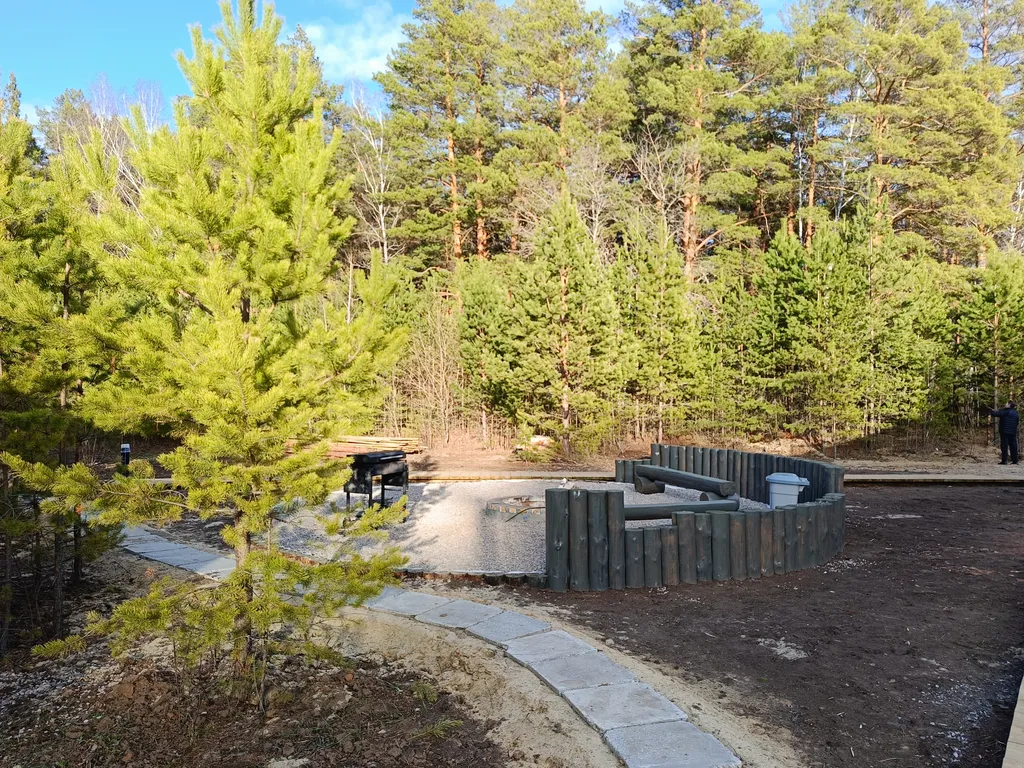 Темный домик на опушке леса