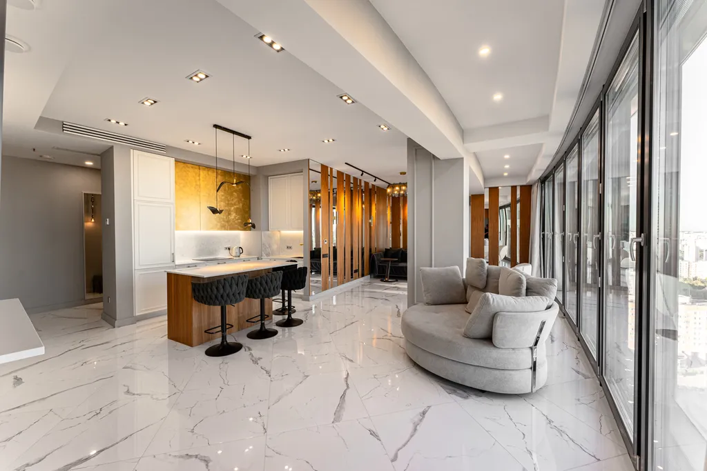 Vip апартаменты в парус-сити на 21 этаже, 101 метр, центр, 2 балкона