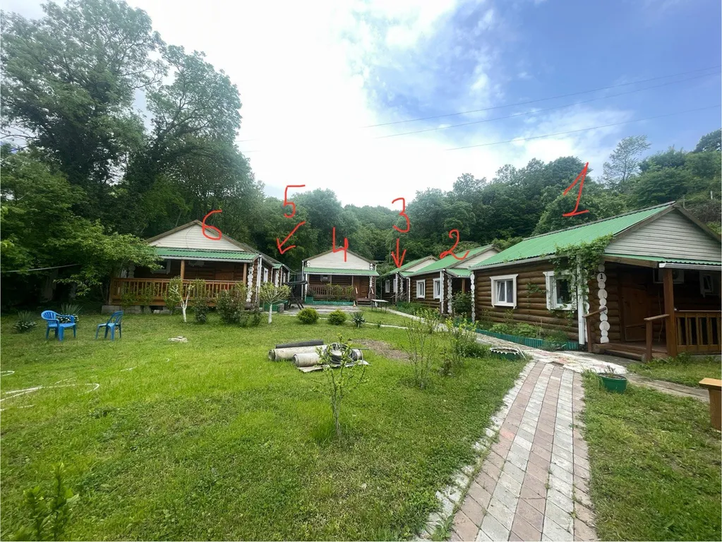 Двухкомнатный домик в 7 мин. от моря в тени деревьев с парковкой (№3)