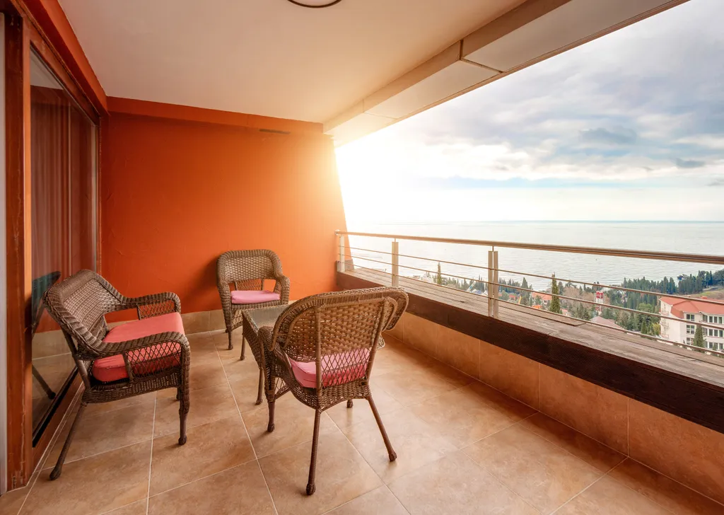 Одна спальня и гостиная, вид на море