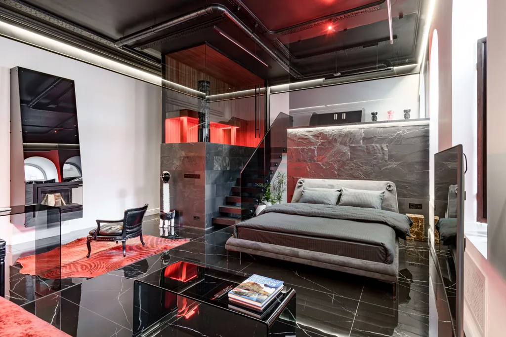 Квартира Квартира с авторским дизайном камином, сауной и кондиционером — Санкт-Петербург