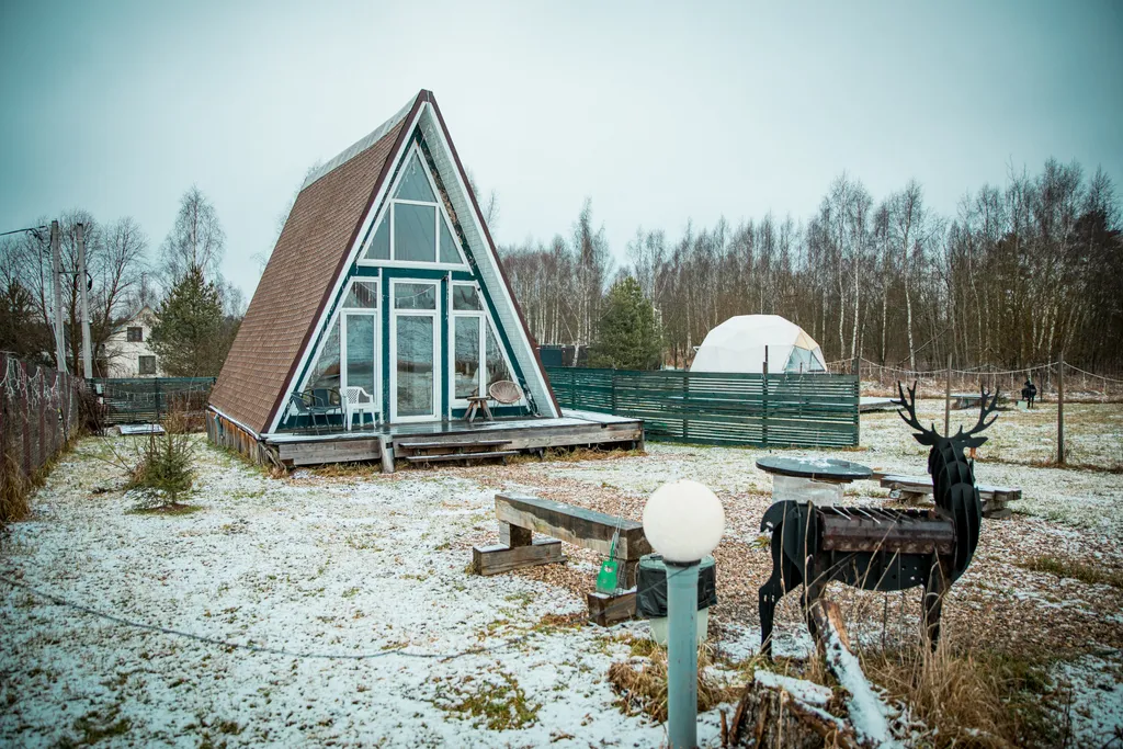 Дом с террасой и мангальной зоной для отдыха