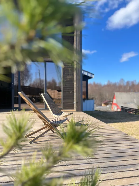 Дом с сауной и купелью с шикарным видом на озеро