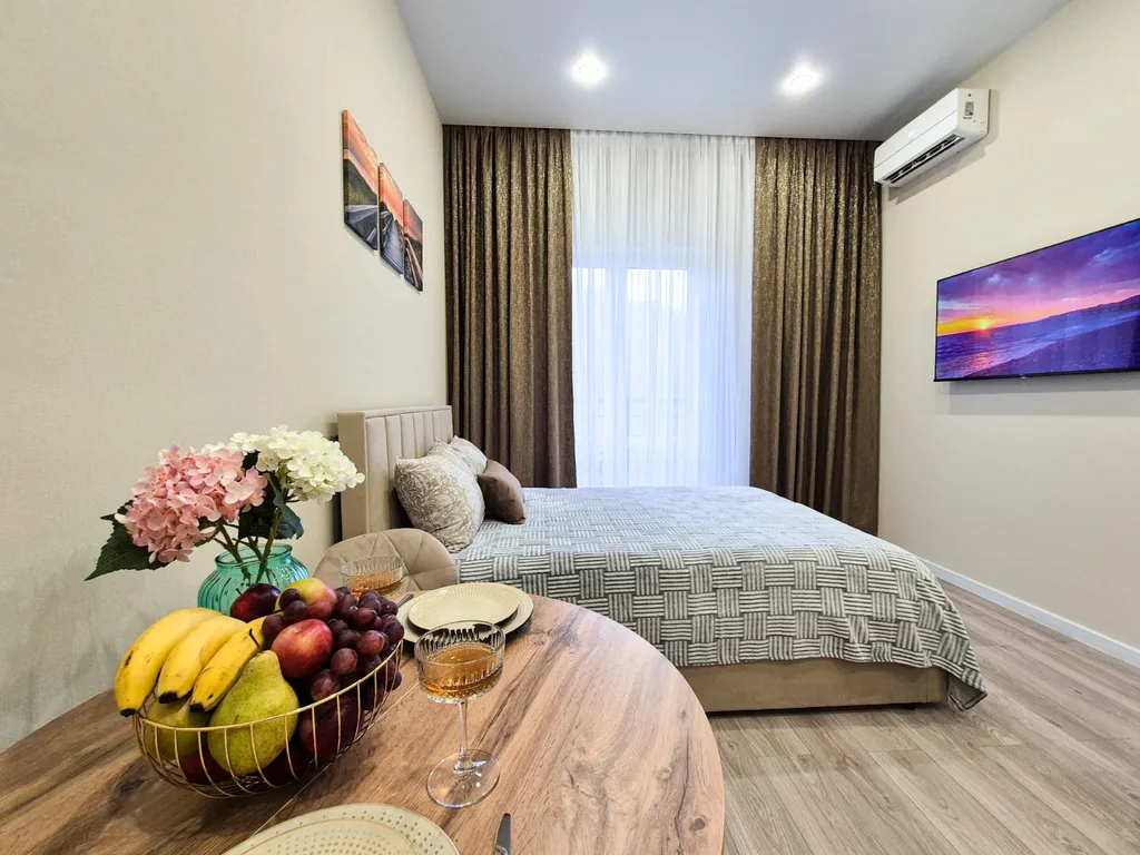 Апартаменты с видом на море, лес и горы