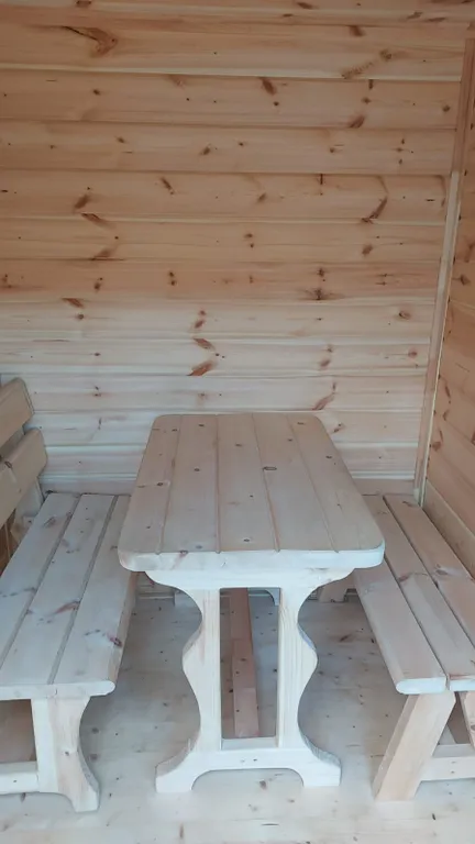 Дом А-фрейм из дерева с баней и джакузи