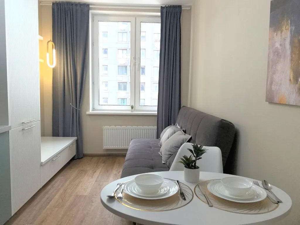 Однушка с большой кроватью и кухней-гостинной