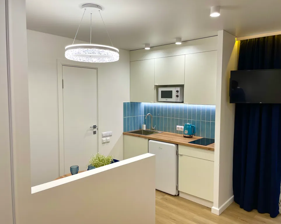 Комфортная студия с дизайнерским ремонтом, рядом море, парк, магазины