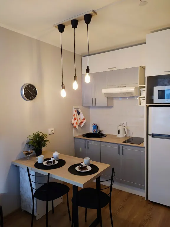 Новая студия с дизайнерским ремонтом в стиле скандинавский лофт