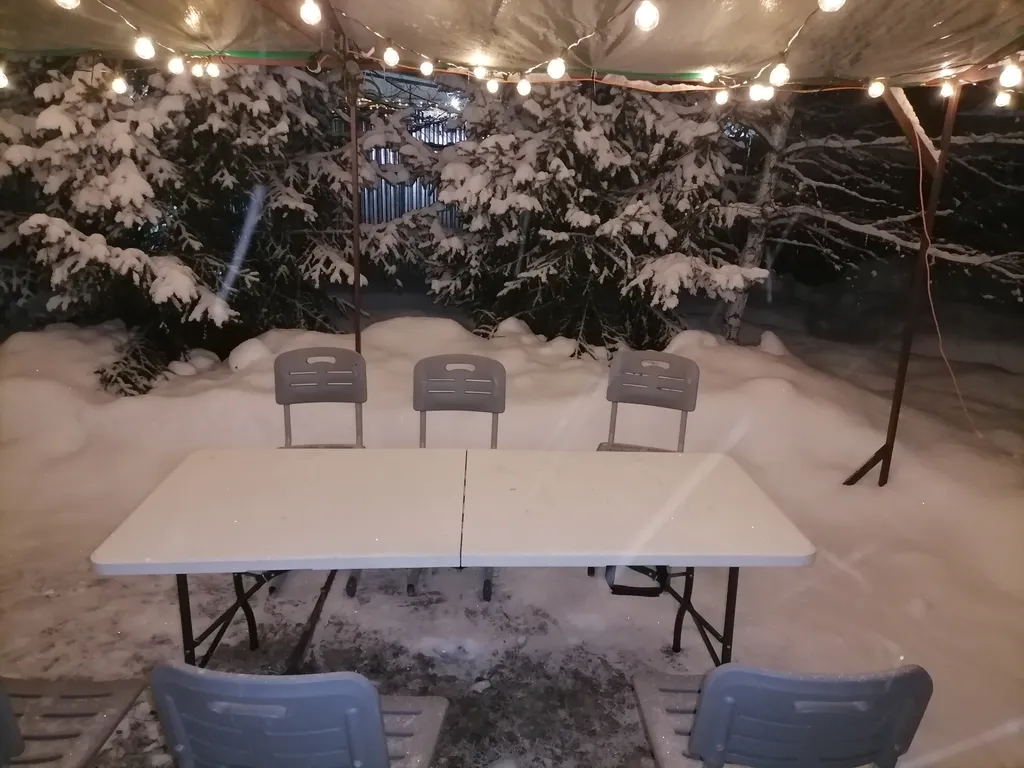 Дом с зоной отдыха на зимние каникулы на природе