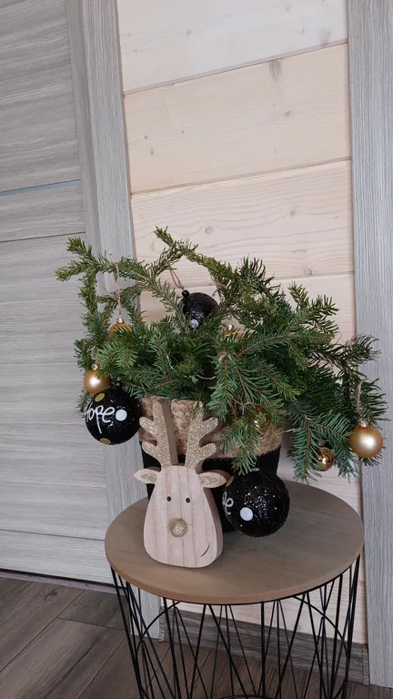 Дом в горной деревне с купелью фурако на террасе