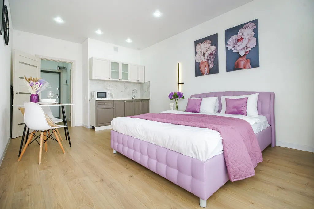 Студия на 24 этаже с панорамным видом на реку в ЖК Аквамарин