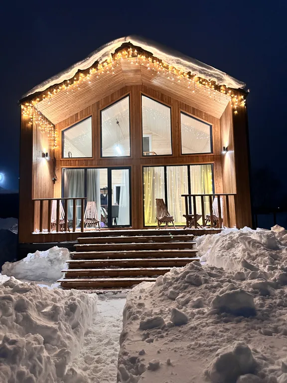 Уютный современный дом в стиле барнхаус