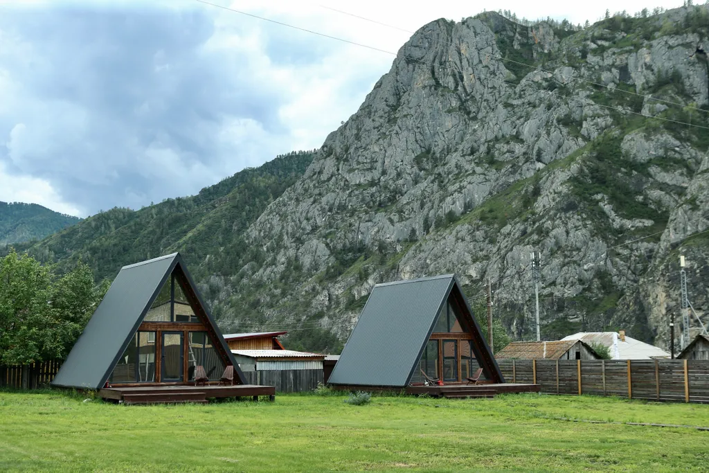 Гостевой дом A-frame с видом на горы