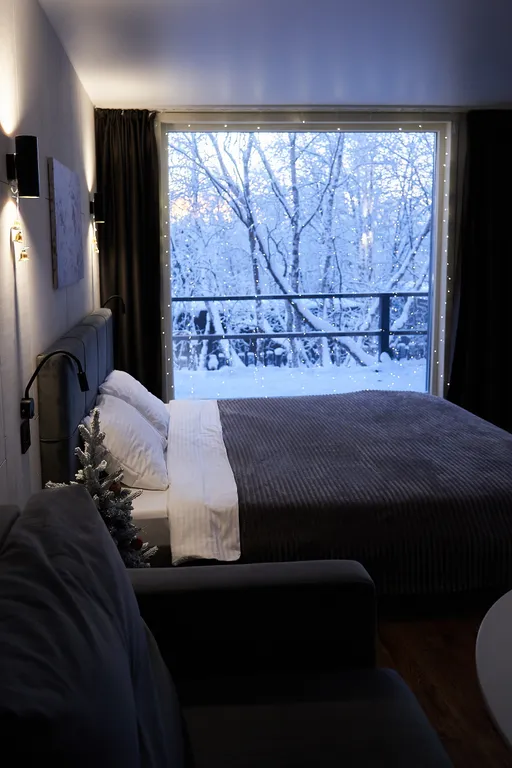 Уютный домик с купелью и баней на дровах однокомнатный