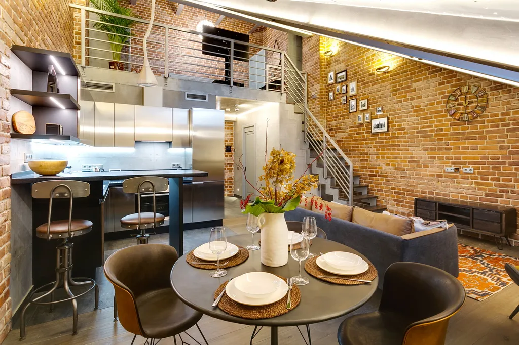 Квартира Квартира Уютный двухуровневый лофт Smart Host на острове Балчуг — Москва