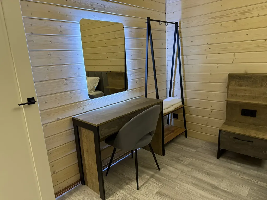 Дом-дуплекс с двумя спальнями на озере Сямозеро в Карелии