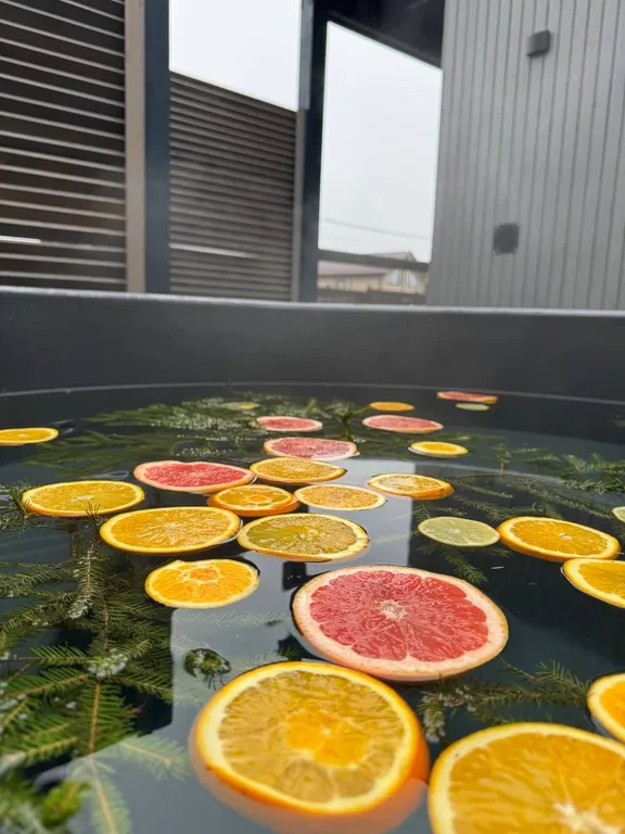 Новый стильный дом с купелью и сауной