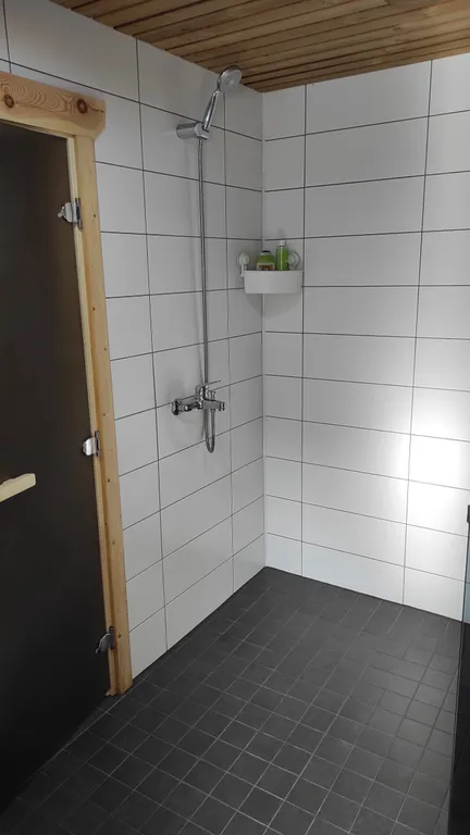 Экодомик из рубленого бревна с дровяной сауной