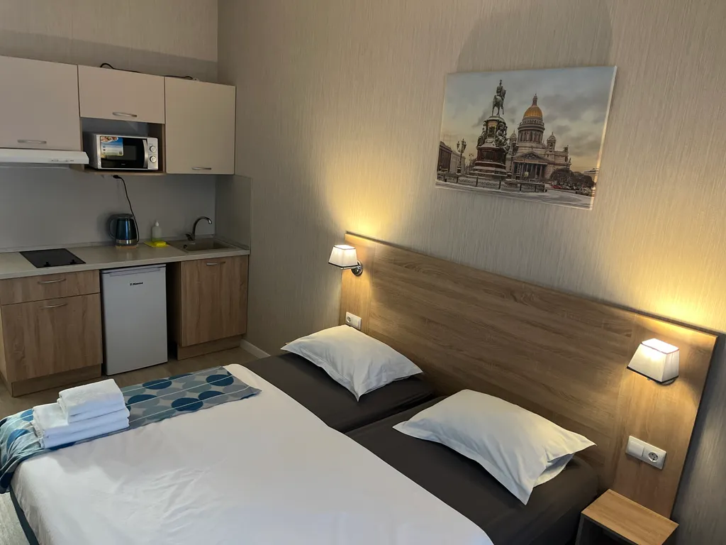 Квартира Квартира Уютная студия с панорамным остеклением — Санкт-Петербург