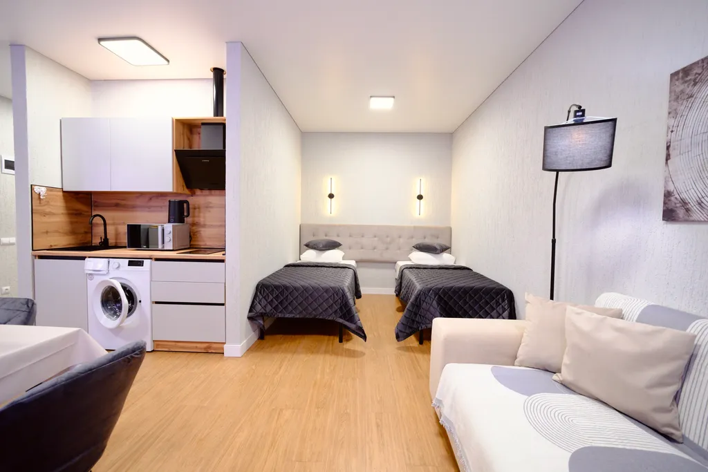 Студия с красивым видом