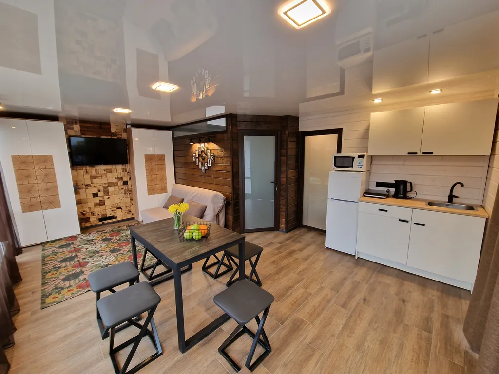 Дом с баней на дровах и банным чаном