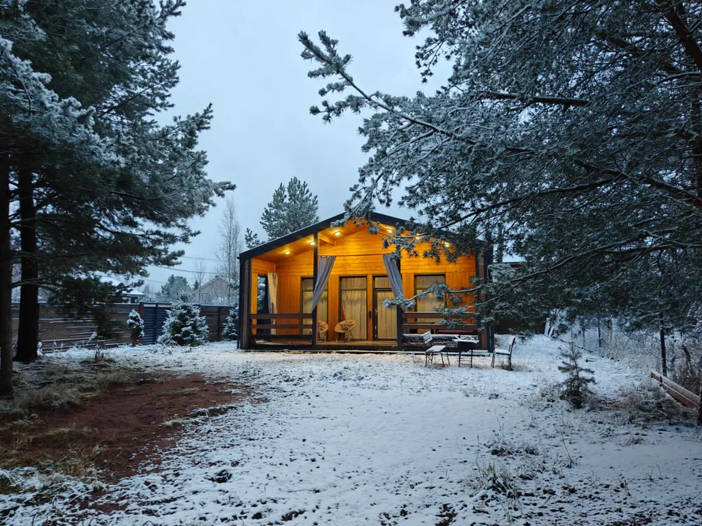 Уютный барнхаус с видом на лес