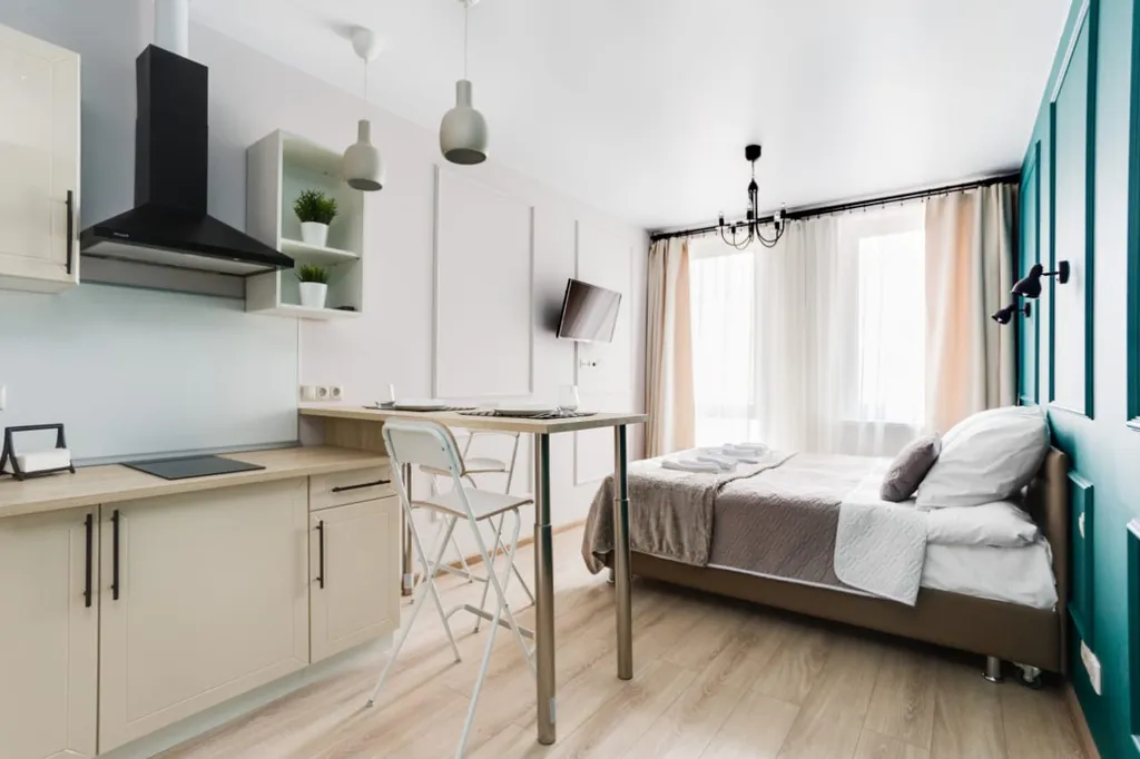 Бирюзовая студия рядом с Мегой и Ашаном