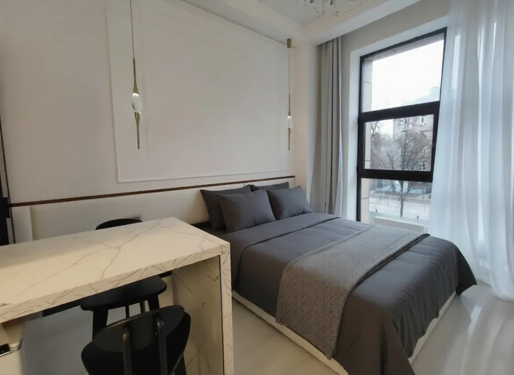 Бизнес-апартаменты PLAZA - парковка, кухня, стиральная машина, СмартТВ