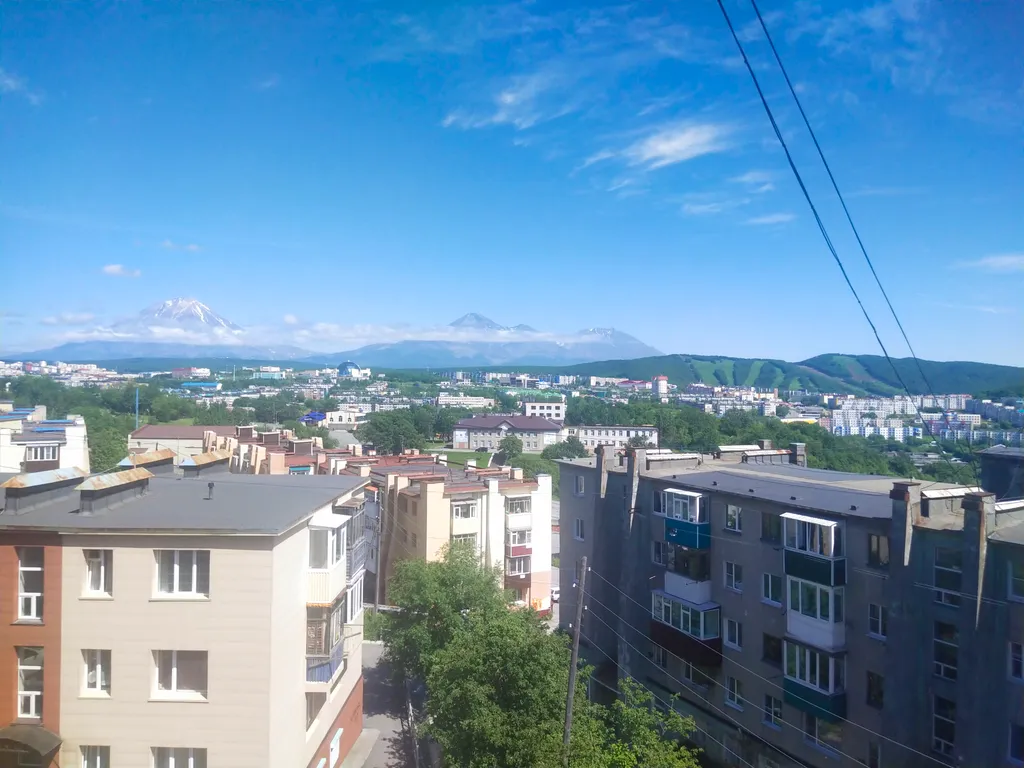 Уютная квартира на красной линии города с видом на вулканы