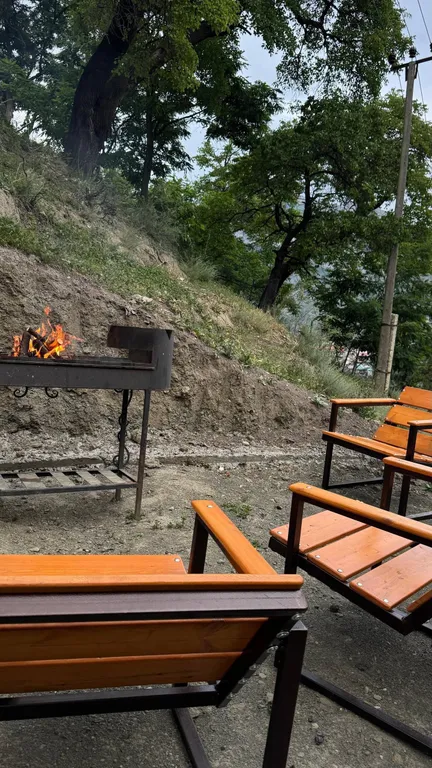 Роскошный эко дом Аквамарин с террасой у водопада и леса