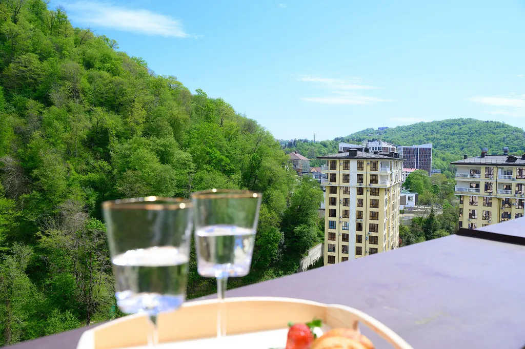 Студия с террасой и видом на горы