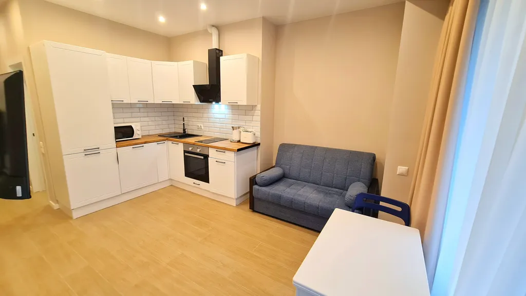 Квартира-студия с изолированной спальней и балконом в приморском парке