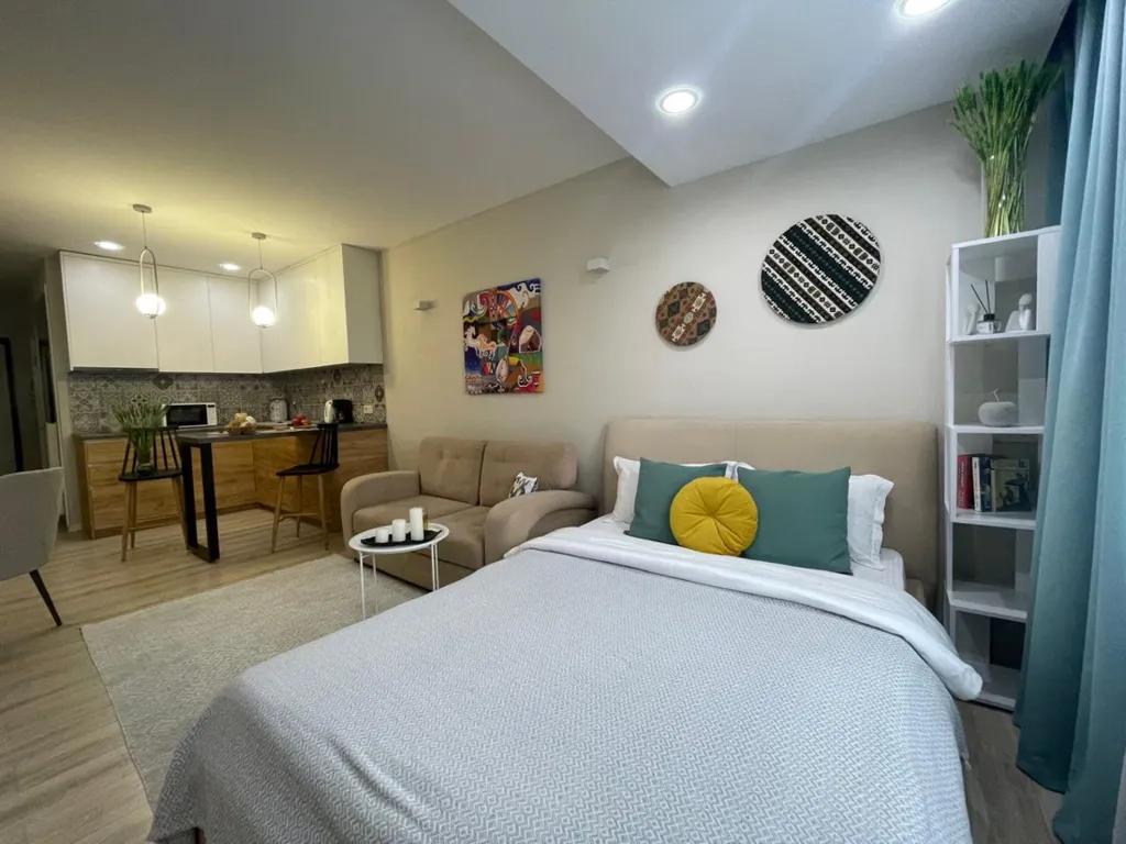 Этно студия Жетысу с прекрасным видом на горы