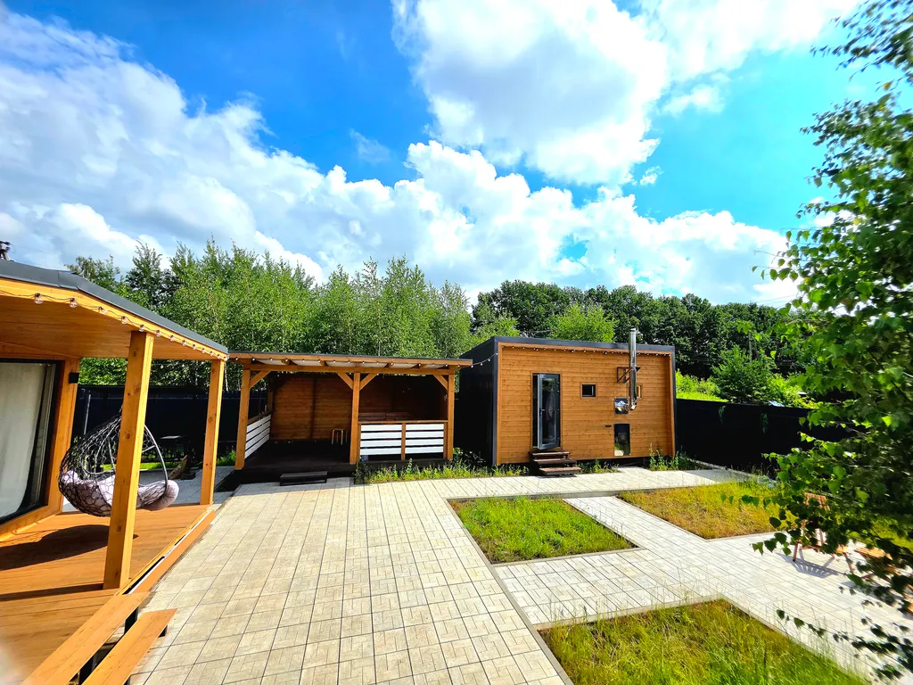 Шале с баней и сибирским чаном с подсветкой 3.0