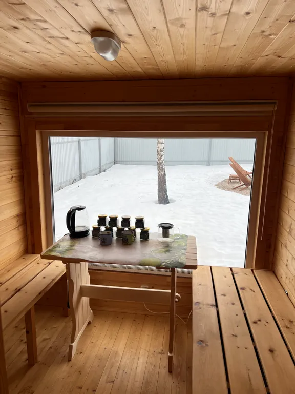 Дом в стиле Барнхаус на берегу реки Ока