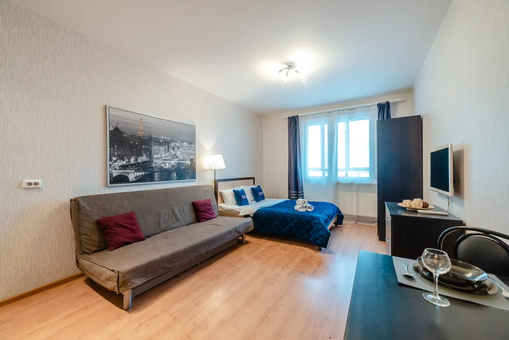 Уютная студия в 20-ти минутах езды от центра