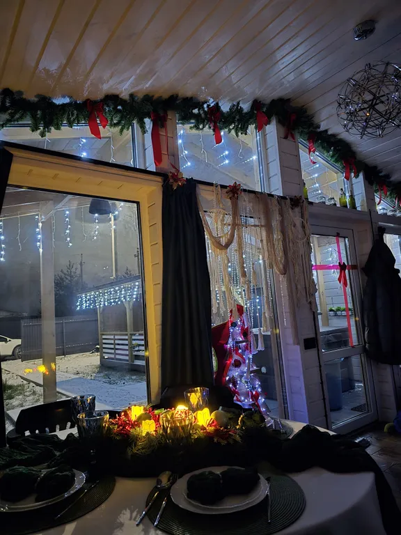 Дом с джакузи под открытым небом