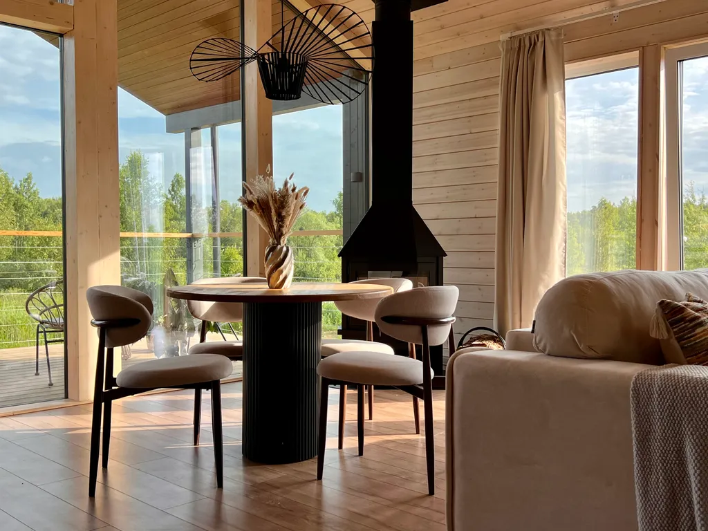 Побег из города, дом с сауной и камином