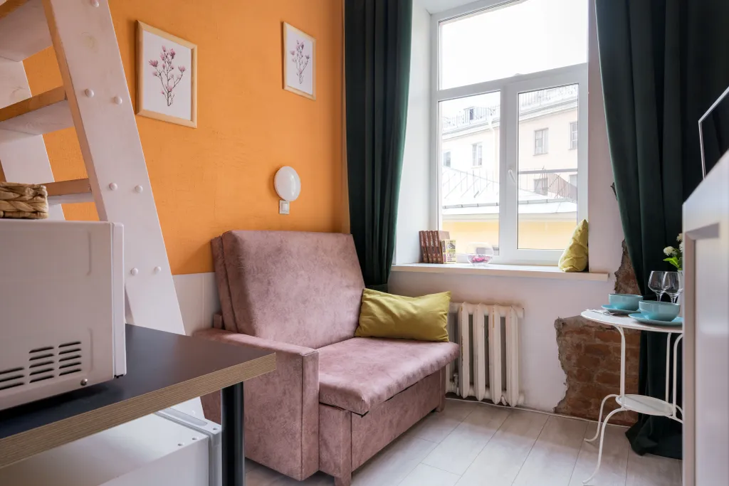 Квартира Квартира Компактная студия  New Horizon Есения в историческом центре Питера — Санкт-Петербург