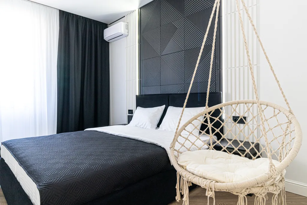 Квартира Светлая квартира с дизайнерским ремонтом Алисой и качелями в спальне — Краснодар