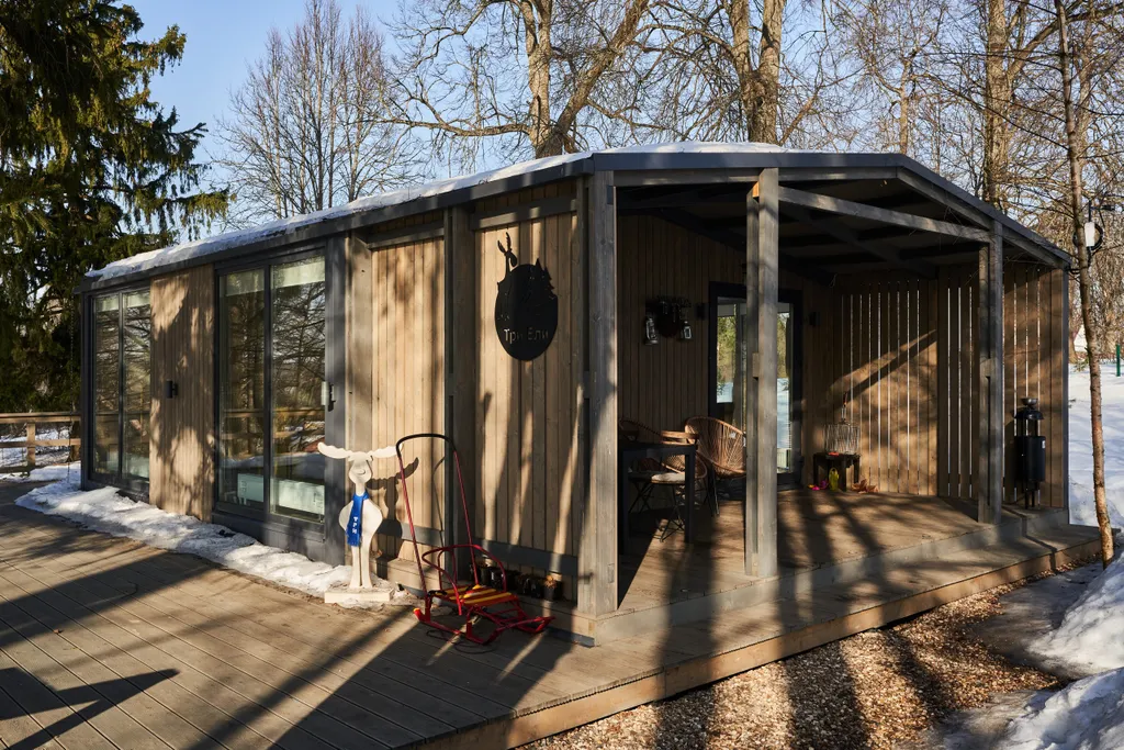 Коттедж Домик Хирви уютный коттедж на отдельном участке с вековыми деревьями — Москва