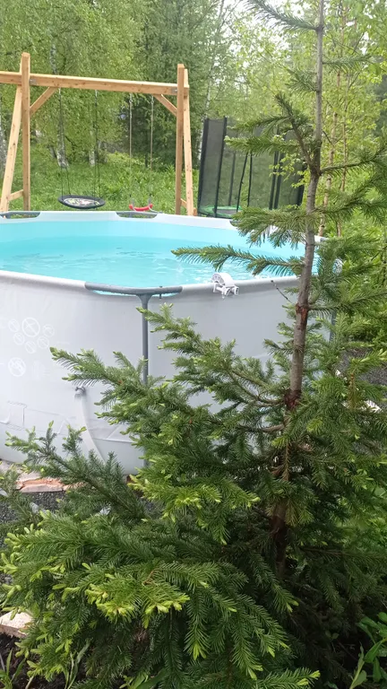 Уютный домик с баней и купелью, горячий чан