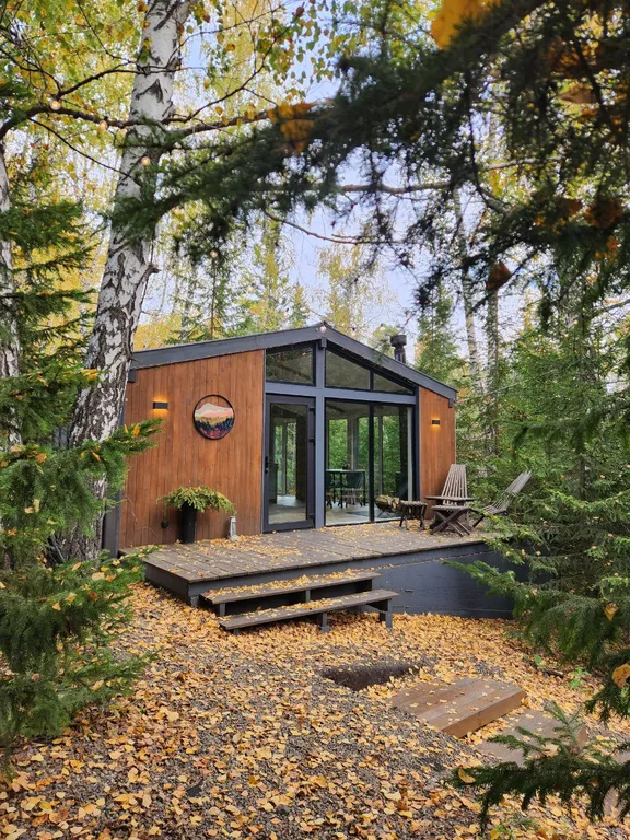 Дом с панорамным видом на лес