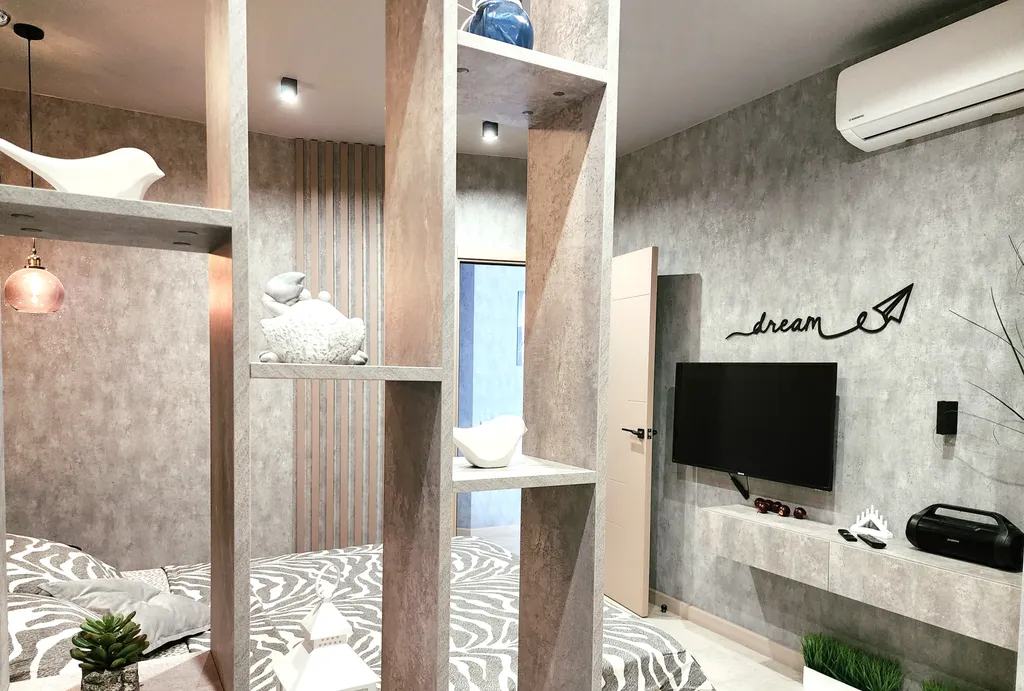 Панорамный люкс Мечта с камином и видом на Волгу и город