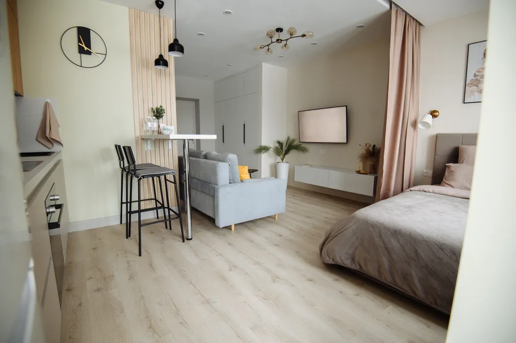 Теплая комфортная студия рядом с парком