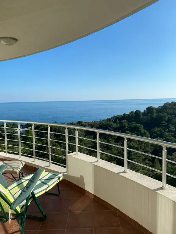 Квартира-студия с видом на море, парк Чаир и гору Ай-Петри